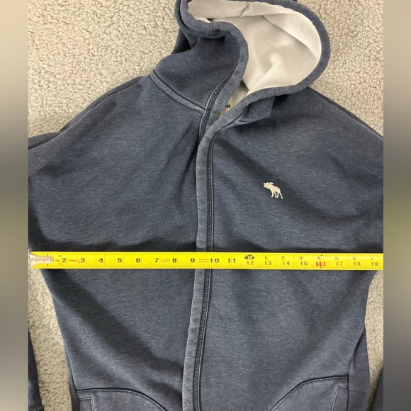 Abercrombie Kids Washed Blue Soft Relaxed Hoodie Cardigan Size 13/14 - Picture 8 of 9